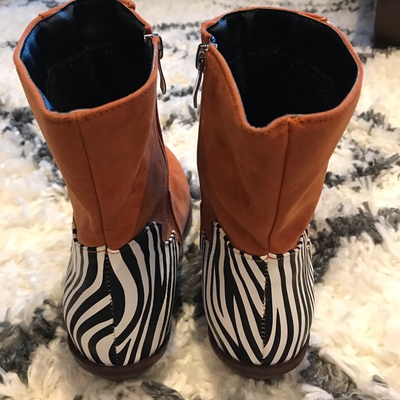 Zebra Accent Bootie - Picture 2 of 5